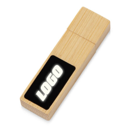 USB 2.0- флешка на 32 Гб c подсветкой логотипа «Bamboo LED»