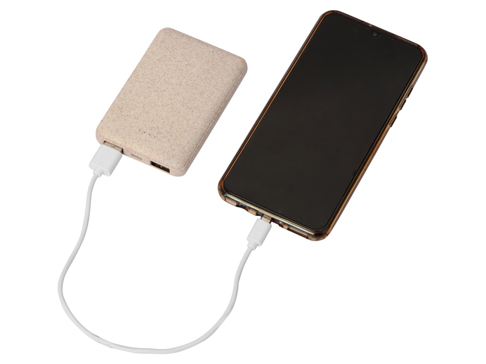 Внешний аккумулятор «Wheatty» из пшеничной соломы, 5000 mAh